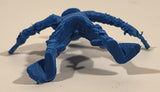 Cowboy with Two Pistols Blue 1 3/4" Tall Plastic Toy Figure