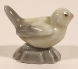 Grey Sparrow Song Bird Miniature 1 1/8" Porcelain Figurine