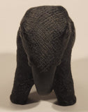 Black Clay Elephant 5" Long Pottery Figurine Ornament