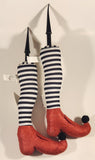Wizard Of Oz Wicked Witch Style Witch Leg Stake Halloween Decoration Pair