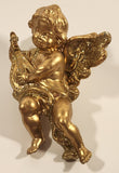 Silvestri Gold Glitter Cherub Angel 5 3/4" Resin Christmas Tree Ornament