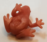 Peach Orange Colored Frog 1" Rubber Toy Figure