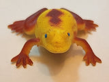 Yellow and Brown Colored Frog 1 1/8" Rubber Toy Figure