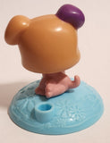 2011 McDonald's Hasbro LPS Littlest Pet Shop Brown Puppy Dog 2 1/4" Plastic Toy Figure