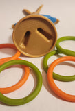 2017 McDonald's Peter Rabbit 4" Tall Plastic Toy Figure With Hula Hoop Rings