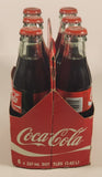 1990s Coca-Cola 6-Pack of Full Never Opened 237 mL Glass Bottles with Paper Carrier
