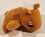 Smilemakers Brown Smiling Pony Laying Down 3" Stuffed Plush Toy