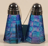 Great Shakes Blue and Purple Glass Salt and Pepper Shaker Set