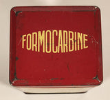 Antique Laboratoire De Medecine Experimentale G. Tetard Formocarbine Naphtolee Infections Gastro-Intestinales Red Tin Metal Container