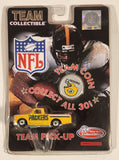1998 White Rose Collectibles NFL Team Collectibles Green Bay Packers Pickup Truck Yellow Die Cast Toy Car Vehicle with Team Coin New in Package