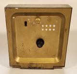 Vintage Caravelle Transistorized 6 Jewels 4 3/4" Brass Metal Desk Alarm Clock