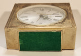 Vintage Caravelle Transistorized 6 Jewels 4 3/4" Brass Metal Desk Alarm Clock