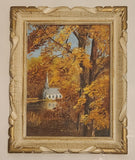 Vintage Original January 9th 1971 'Tranquility' Pearl Ward 12" x 15" Wood Framed Oil Painting Signed