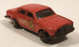 Rare Vintage Uniborn Mercedes Benz 450SE Fire Department Red Die Cast Toy Car Vehicle