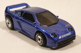 1993 Hot Wheels Zender Fact 4 Blue Die Cast Toy Car Vehicle