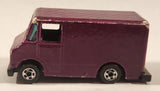 1990 Hot Wheels Color Racers II Letter Getter Maroon Mail Truck Die Cast Toy Delivery Vehicle