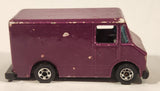1990 Hot Wheels Color Racers II Letter Getter Maroon Mail Truck Die Cast Toy Delivery Vehicle