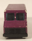 1990 Hot Wheels Color Racers II Letter Getter Maroon Mail Truck Die Cast Toy Delivery Vehicle