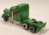 Containertruck Semi Tractor Truck Green Die Cast Toy Car Vehicle