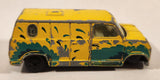 Vintage 1981 Universal Studios Yatming No. 1501 Ford Econoline E-150 Van Yellow with Green Graphics Die Cast Toy Car Vehicle