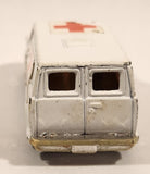 Vintage Unknown Brand Rescue Ambulance White Die Cast Toy Car Vehicle Made in Hong Kong