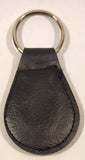 Vintage NHL Calgary Flames Ice Hockey Team Logo Black Leather Fob Keyring
