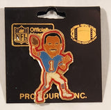 1990 PSI Pro Source Inc. NFL #1 Warren Moon Houston Oilers Metal Lapel Pin 1 of 5000 New on Card