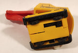 Trencher Excavator Wind Up Yellow and Red Die Cast Toy Construction Vehicle with Rubber Tracks