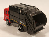 Maisto Tonka Garbage Disposal Truck Red and Black Die Cast Toy Car Vehicle