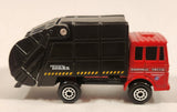 Maisto Tonka Garbage Disposal Truck Red and Black Die Cast Toy Car Vehicle