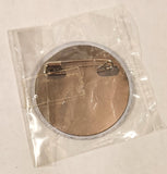 1981 L.A. Oly. Com. Fujicolor The Color Film Champion Official Film of the Los Angeles 1984 Olympics Sam The Eagle 1 3/4" Round Metal Pin New in Package