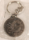 1994 Hunter NHL Calgary Flames Metal Keychain in Bag