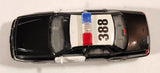 Kinsmart Ford Crown Victoria Police Interceptor #388 Black and White Pull Back 1/42 Scale Die Cast Toy Car Vehicle with Opening Doors