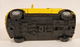 Kinsmart New Mini Cooper Yellow with White Roof Pull Back 1/28 Scale Die Cast Toy Car Vehicle with Opening Doors