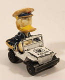 Vintage 1979 Lesney Products Matchbox Walt Disney Series No. 5 & 6 Donald Duck Police Jeep White Die Cast Toy Car Vehicle