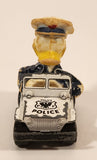 Vintage 1979 Lesney Products Matchbox Walt Disney Series No. 5 & 6 Donald Duck Police Jeep White Die Cast Toy Car Vehicle