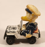 Vintage 1979 Lesney Products Matchbox Walt Disney Series No. 5 & 6 Donald Duck Police Jeep White Die Cast Toy Car Vehicle