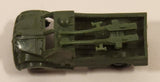 Vintage Army Gunner Truck Dark Green Miniature Plastic Toy Vehicle Made in Hong Kong