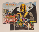 1989 DC Comics As Above The Legend Of Hawkman So Below The Decadence Of Hawkworld Truman Alcatena Oliff 9" x 10 1/2" Thin Cardboard Store Advertising Slide On Rack Display Sign