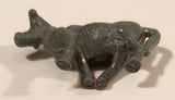 Vintage Grey Bull 3/4" Plastic Toy Figure