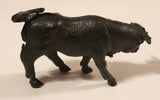 Vintage Standing Black Bull 2 1/2" Plastic Toy Figure