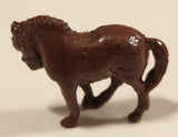 Vintage Grey Brown Horse 3/4" Plastic Toy Figure