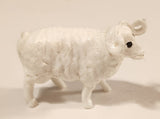 Vintage White Sheep 1 1/2" Plastic Toy Figure