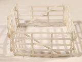 Vintage White Live Stock Fence Pen Plastic Toy Farm Set of 4