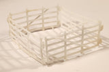 Vintage White Live Stock Fence Pen Plastic Toy Farm Set of 4