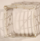 Vintage White Live Stock Fence Pen Plastic Toy Farm Set of 4