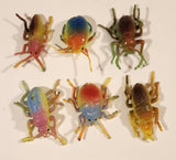 Multi Colored Beatle Bug Insects PVC Toy Figure Set of 6