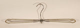 Vintage White Fabric Covered Folding Metal Travel Clothes Hanger
