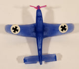 Rare Vintage Stuka Airplane Blue with Pink Propeller 2 3/4" Plastic Toy Aircraft