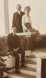 Antique 2338 Street Address Joe Moore, Ethel and Harold 7 3/4" x 9 3/4" Black and White Photograph